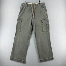 Vintage Abercrombie & Fitch Pants Mens 33x31 Green Military Fatigue Cargo Y2K