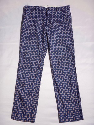 ENGINEERED GARMENTS Zipper Fly Flat Front Patterned Pants Trousers 2 Sz 32 X 28