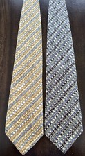 Lot Of 2 Geoffrey Beene Ties Geometric Multicolored 100 Silk
