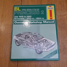 BL Princess 2 Haynes Handbuch Juli 1978 bis 1982 alle Modelle 1700 - 1994cc