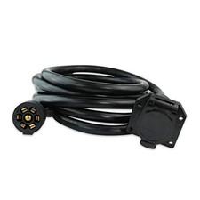7-Way Trailer Extension Cord Wire 12 Ft - 7 Pin Connector Plug for RV Trailer,