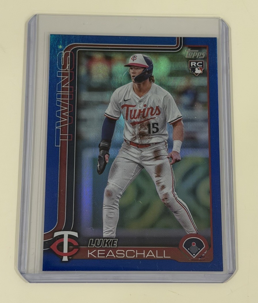 2025 Topps Update Luke Keaschall Blue Rainbow Foil /150 #US16 RC Twins