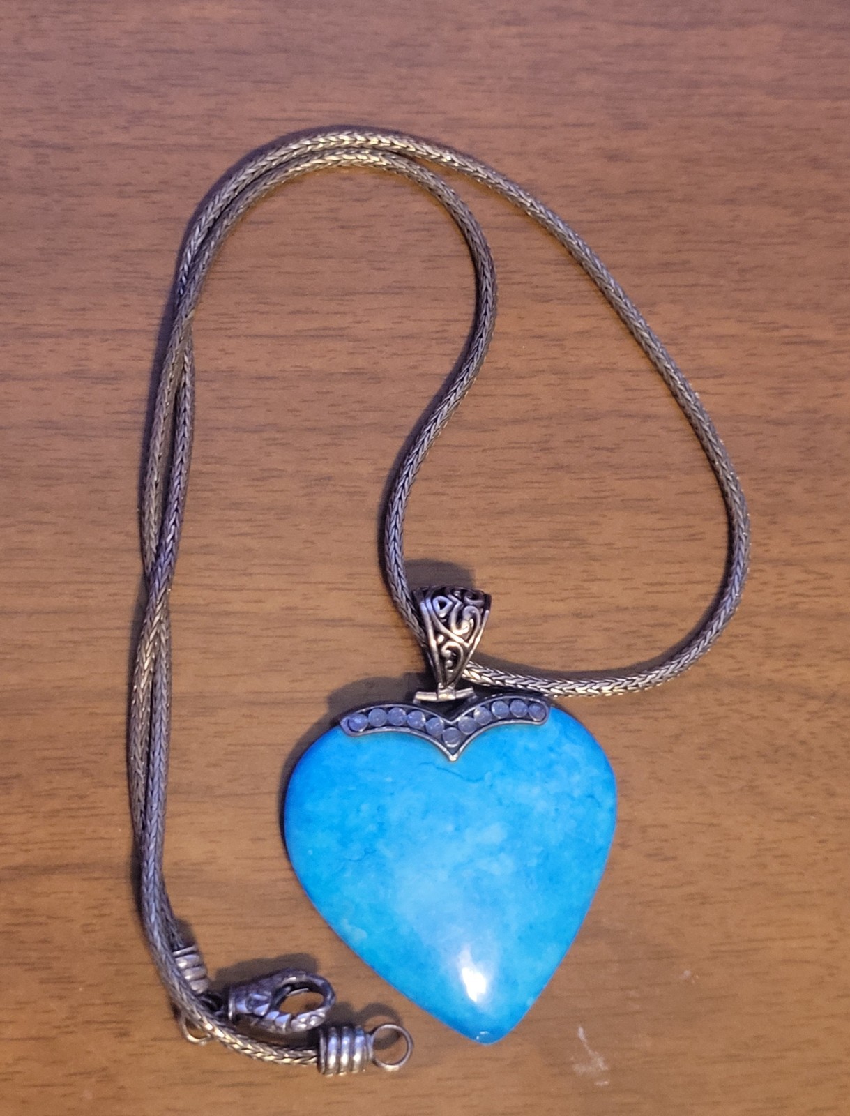 Sterling Silver Solid .925 Lamimer Heart-Shaped p… - image 7