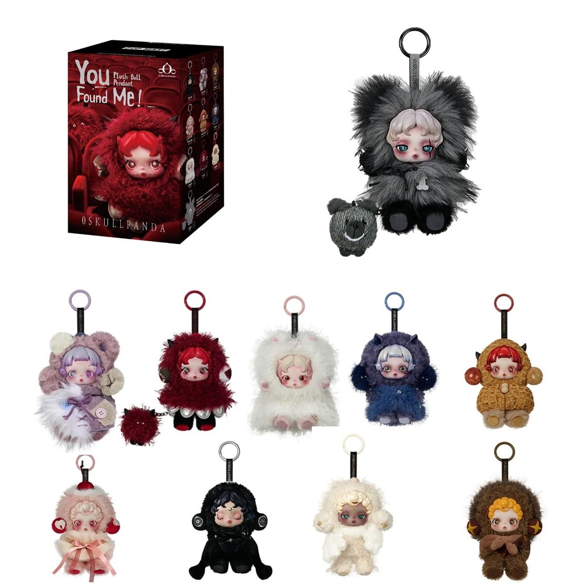 Pop Mart Skullpanda You Found Me! Series Plush Pendant, 1 Piece