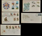 g(GB-2274) GB 1983 FDC's (5) British First Day Covers Various Covers & cds