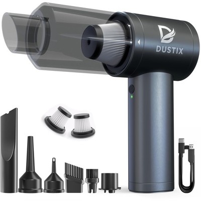 DUSTIX Handstaubsauger kabellos, leistungsstarke 12000PA Dual Gear Sauger, Por