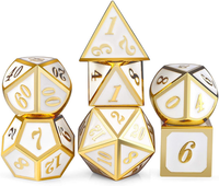 Oruza 7 StüCk Dnd Metall WüRfel Set, Vintage Polyedrischet D&D WüRfel FüR Dungeo