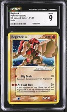 CGC 9 MINT Regirock Gold Star 2006 EX Legend Maker 91/92 Holo Pokemon Card on eBay