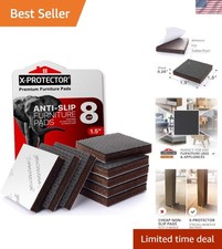 8 Non-Slip Furniture Pads - Self-Adhesive Rubber Feet Protect Floors