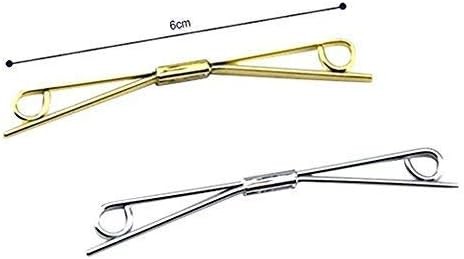 2pcs (gold+silver) Tie Collar Bar Pin Shirt Clip Men's Suit... 