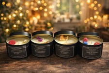 Handmade Vegan Soy Candles Set of 4 Assorted Designs