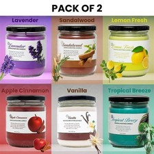 FPN Scented Candle Set  12 Oz Pack of 2 Odor Exterminator  - Soy Wax Candle Jar