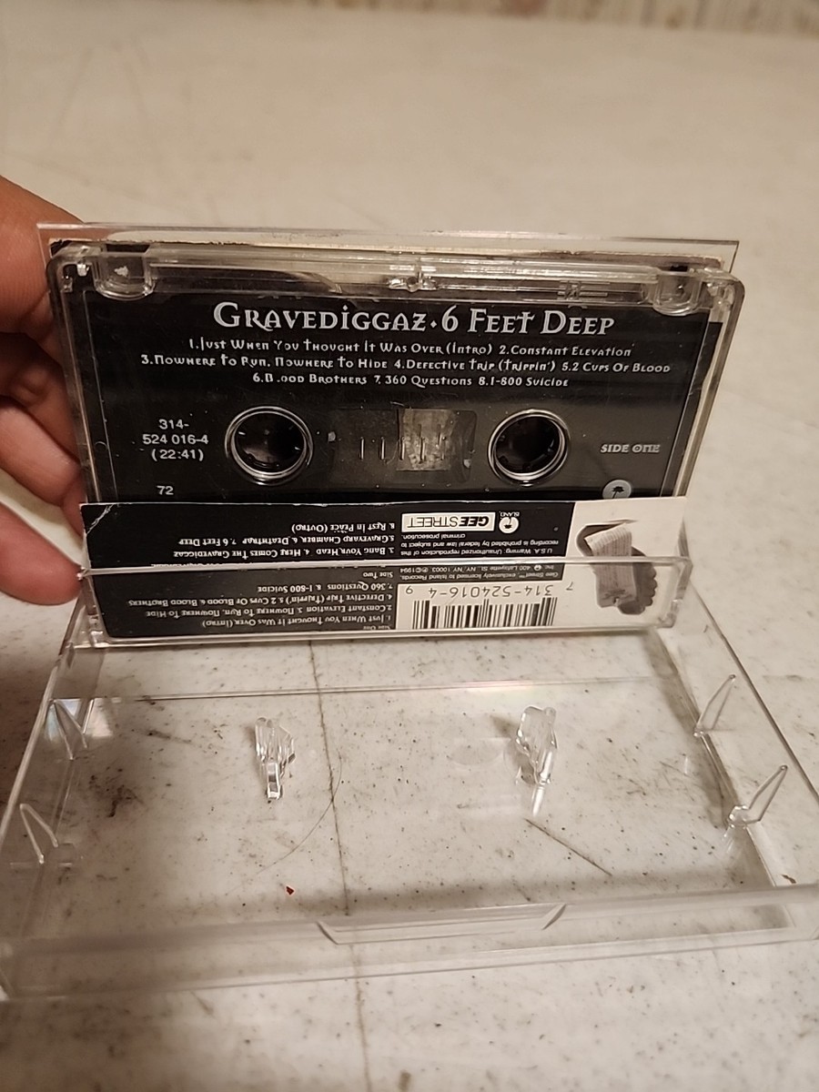 Gravediggaz 6 Feet Deep Cassette Tape 1994 Island Records RZA Hip