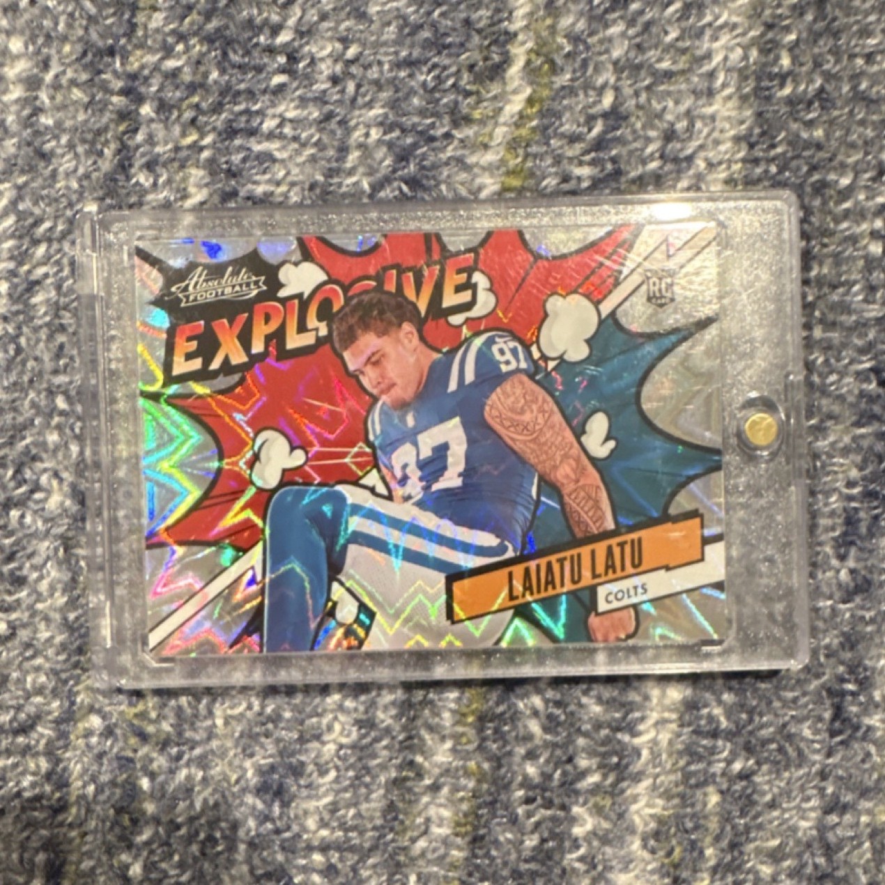 2024 Panini Absolute Football Explosive Laiatu Latu Rookie Insert Colts Card