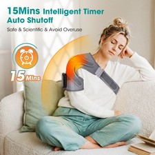 Cordless Shoulder Heating Pad with Massage,Heated Shoulder Wrap for Pain Relief