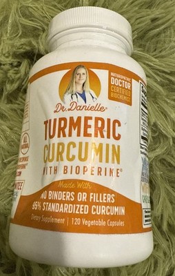 Organic Turmeric Curcumin with Black Pepper Extract 1500mg High Absorption 120ct