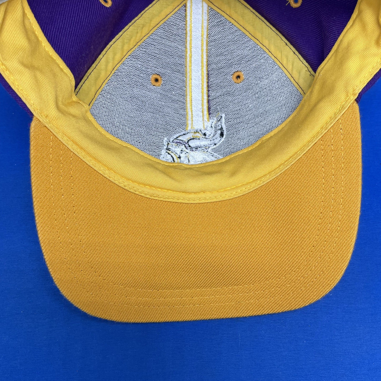 Vintage Minnesota Vikings Hat Twins Enterprise Strapback Cap 90's Stripe Vtg