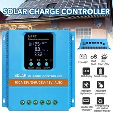 4800W 100A MPPT Solar Charge Controller 12V/24V/36V/48V Battery PV Regulator US