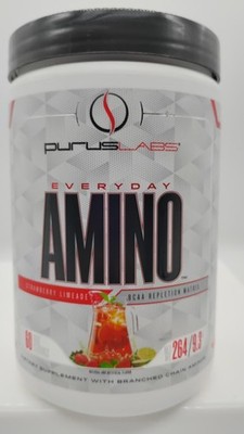 Purus Labs Everyday Amino BCAA| Muscle Hydration 60 Serving - Strawberry Limeade