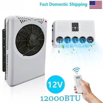 12V  Mini Split 12000BTU Air Conditioner A/C For Semi Trucks Bus RV Caravan Vans