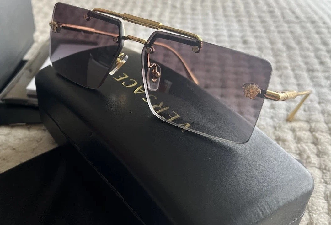 Versace Gold Designer Sunglasses for Men for sale | eBay