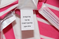 Tommy Hilfiger Pink and White Striped Sleeveless Dress Size M (8-10)