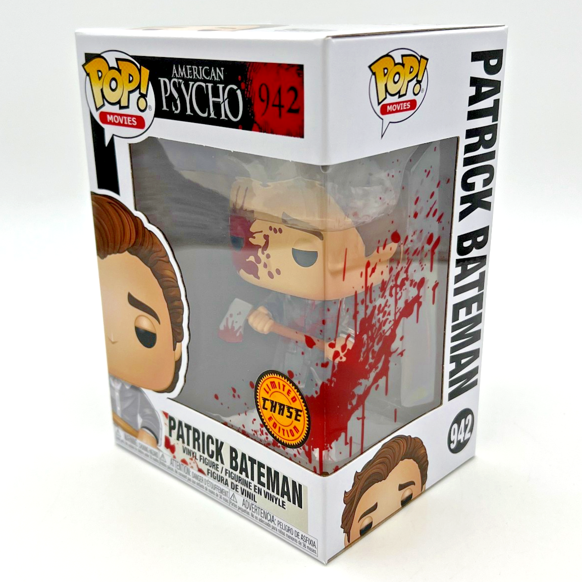 Funko POP! Movies American Psycho PATRICK BATEMAN #942 CHASE w/Box
