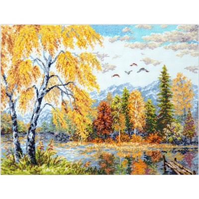 Magic Needle Kreuzstich Stickpackung ''Goldener Oktober'', Zählmuster, 36x28cm