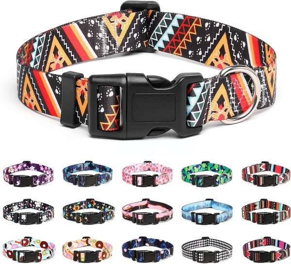 Hundehalsband Verstellbar Nylon Komfort Gemustert FüR Kleine Mittlere GroßE-image