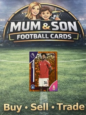 Topps Premier League 2026 Orange Diamond Numbered Parallel /25 Ola Aina