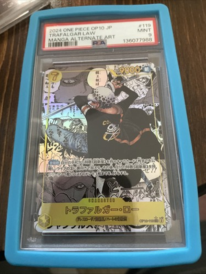 #ad Bandai One Piece Card Game OP10 Trafalgar Law #119 Manga Alt Art PSA10 JPN $635.00