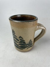 VTG Monroe Pottery Salt Works Maine Pine Tree Mug 4