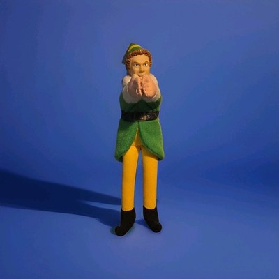 Buddy The Elf Poseable Doll Green Outfit Yellow Pants Black Shoes Will Ferrell