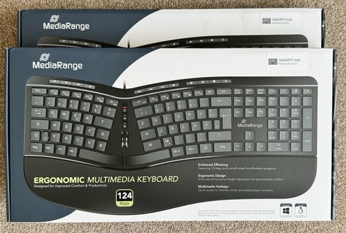MediaRange Ergonomic Keyboard MROS120 - BRAND NEW SEALED - TRUSTED SELLER