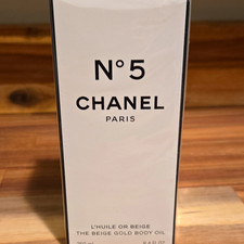 CHANEL N  5 Beige Gold Shimmering Body Oil, Regular Size 8.4 fl oz