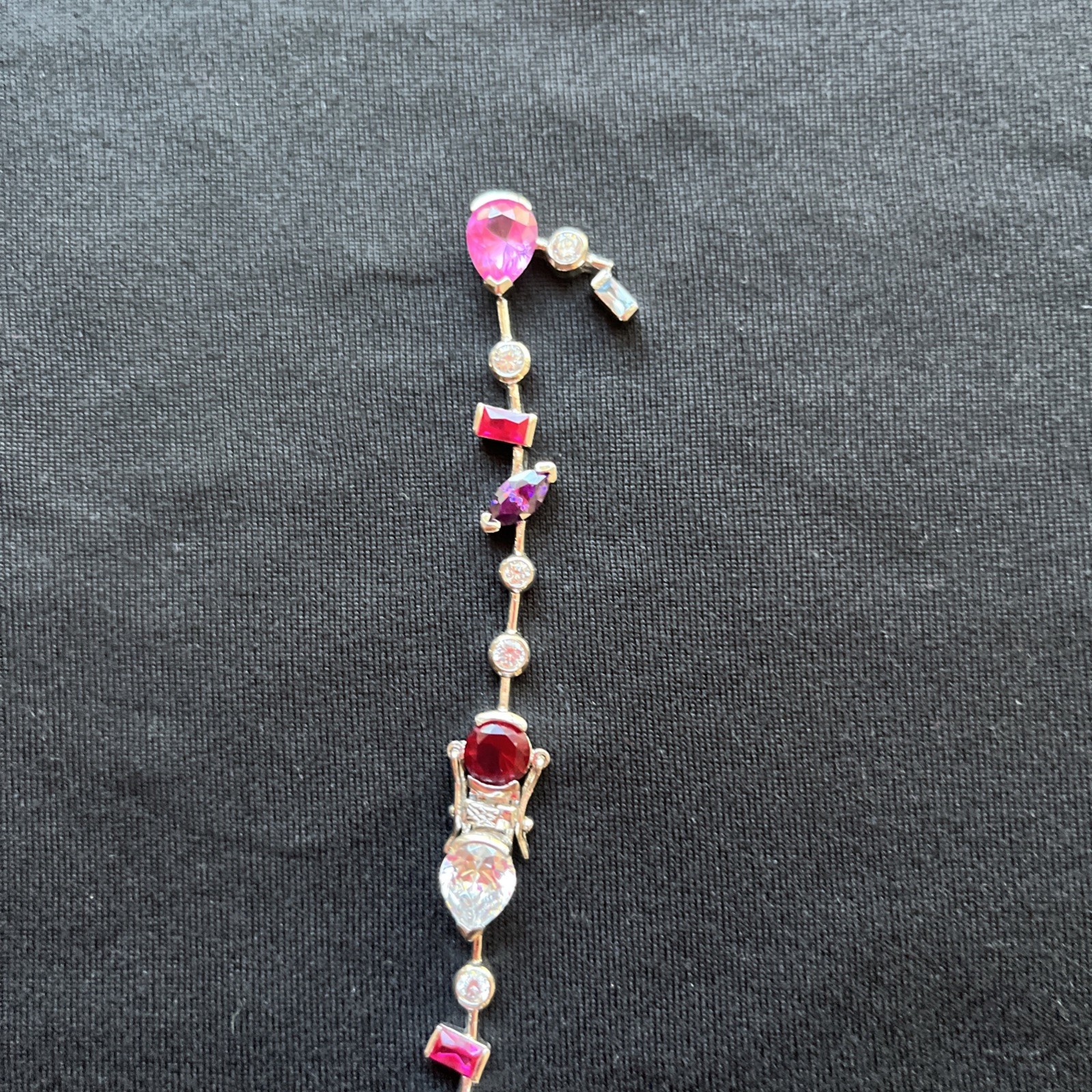 HSN Sterling lab created amethyst ruby garnet Rhi… - image 4