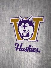 Champion Reverse Weave UW Washington Huskies Hoodie Sweatshirt Sz XS Vtg Logo
