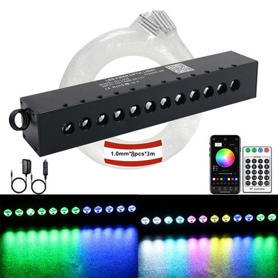 AZIMOM RGB 12LED Meteor Shooting Star Kits 96pcs 0.04in 9.8ft Colorful Shooti...