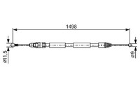 Bosch Seilzug, Feststellbremse Hinten, Links U.A. FüR Nissan, Opel, Renault