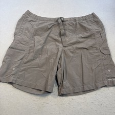 Columbia PFG Shorts Men XXL /9L GRAY Omni Shade Belt Cargo Outdoor MESH LINING