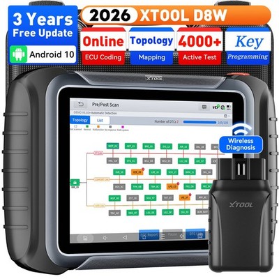 USED XTOOL D8W   Drahtloser bidirektionaler OBD2-Scanner Schlüsselprogrammierer