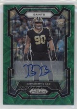 2023 Panini Prizm Rookies Green Scope 12/75 Bryan Bresee #372 Auto 3hd