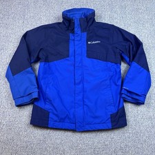 Columbia Interchange Blue Omni-Tech Jacket Youth Kids Size S