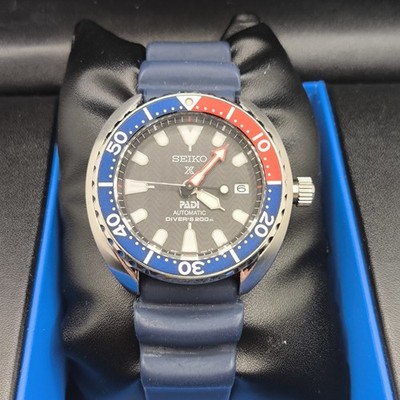 Seiko Prospex Padi Mini Turtle Pepsi Taucheruhr 42mm Fullset SRPC41K1
