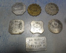 Gettoni RARI buvette Casinò di Mentone anni '30-'40