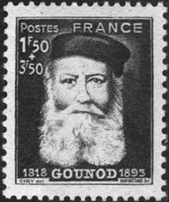 France num Yvert 601 ** MNH Ch Gounod compositeur Année 1944