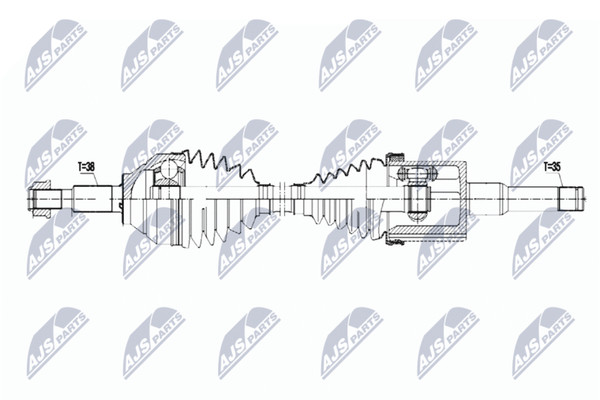 Nty Antriebswelle Gelenkwelle Vorne Links NPW-FR-123-image