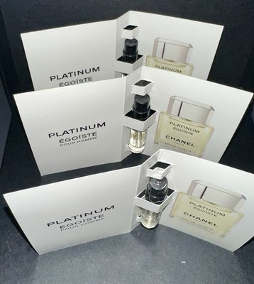 CHANEL PLATINUM ÉGOÏSTE 100ml 3個セット Set of 3 CHANEL Platinum Egoiste Eau de Toilette Sample Spray 1.5