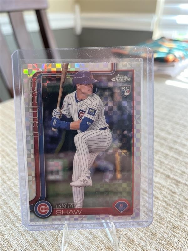 2025 Topps Chrome - Matt Shaw #219 Geometric Refractor (RC)