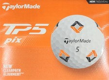 TaylorMade 2024 TP5 pix White Golf Balls 1 Dozen 